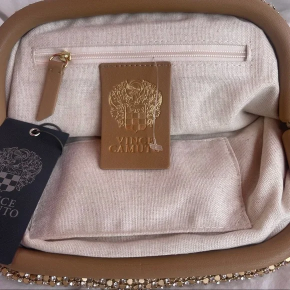 Vince Camuto Nisha Clutch Gold Crystal Glitz - Picture 3 of 7